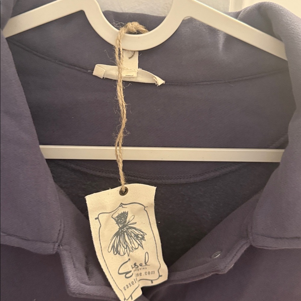 Easel Washed Fleece Knit Mix Button Down Jacket - image 8